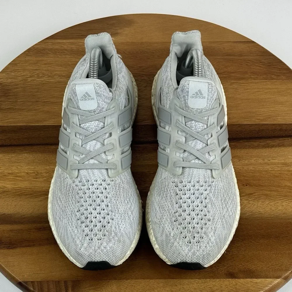 Womens Adidas Ultraboost 3.0 Gray Athletic Running Sneakers Shoes Size 9.5 M GUC